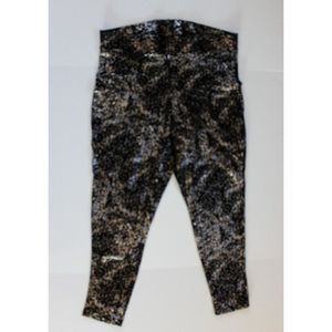 Torrid Size 2 Leggings Stretch  Pants Black Silver Splatter Metallic  18/20